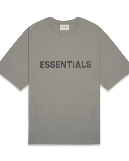 FEAR OF GOD ESSENTIALS 3D Silicon Applique Boxy T-Shirt - Cement