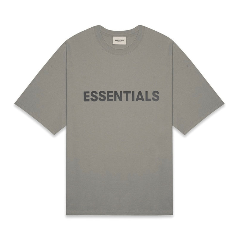 FEAR OF GOD ESSENTIALS 3D Silicon Applique Boxy T-Shirt - Cement