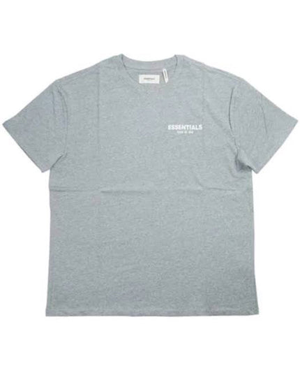 FEAR OF GOD ESSENTIALS Boxy Logo T-Shirt - Dark Heather Grey (FW18)