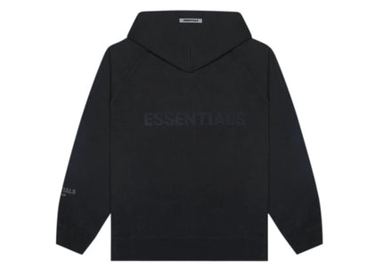 FEAR OF GOD ESSENTIALS 3D Silicon Applique Full Zip Up Hoodie - Black