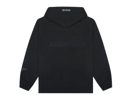 FEAR OF GOD ESSENTIALS 3D Silicon Applique Full Zip Up Hoodie - Black (SS20)