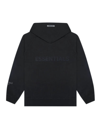 FEAR OF GOD ESSENTIALS 3D Silicon Applique Full Zip Up Hoodie - Black