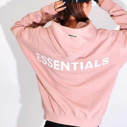 FEAR OF GOD ESSENTIALS 3M Logo Pullover Hoodie - Blush (FW19)