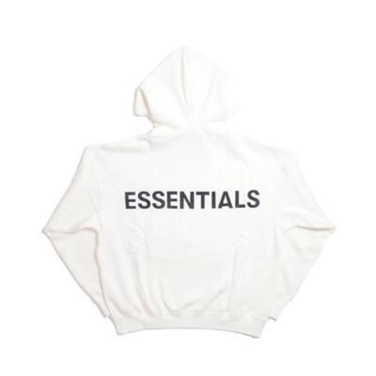 FEAR OF GOD ESSENTIALS 3M Logo Pullover Hoodie - White