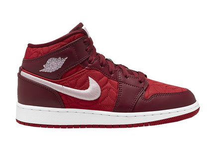 Air Jordan 1 Mid SE 'Red Quilt' (GS)