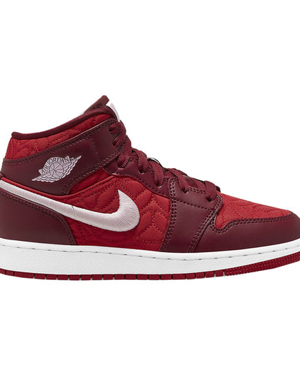 Air Jordan 1 Mid SE 'Red Quilt' (GS)