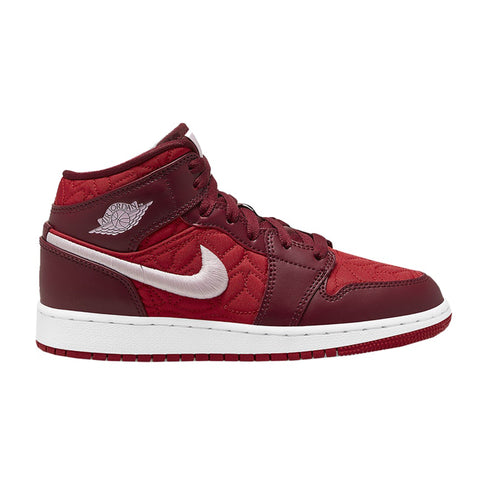 Air Jordan 1 Mid SE 'Red Quilt' (GS)